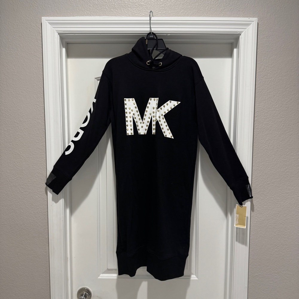 BRAND NEW Michael Kors Black Hoodie Dress